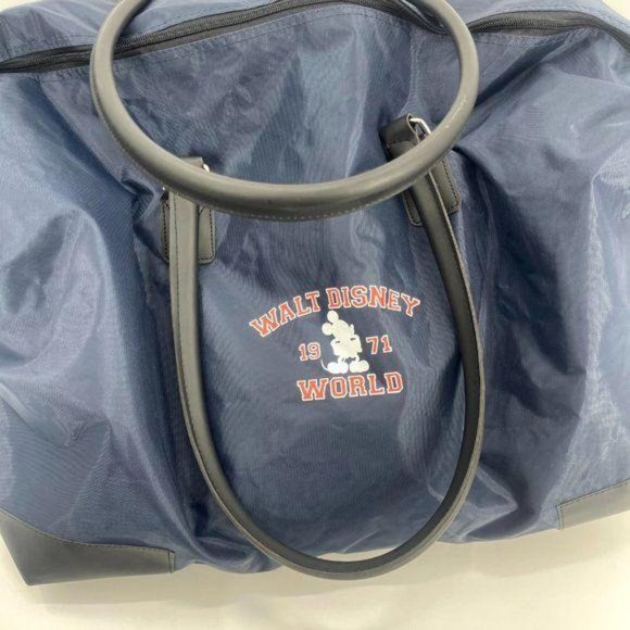 Disney World 1971 Mickey Blue Nylon Large Tote Bag - Picture 6 of 16